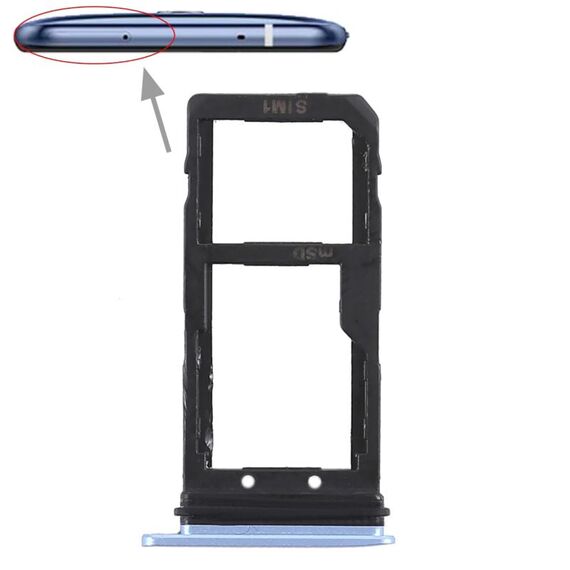 Vassoio scheda SIM + vassoio scheda micro SD per HTC U11 (blu)