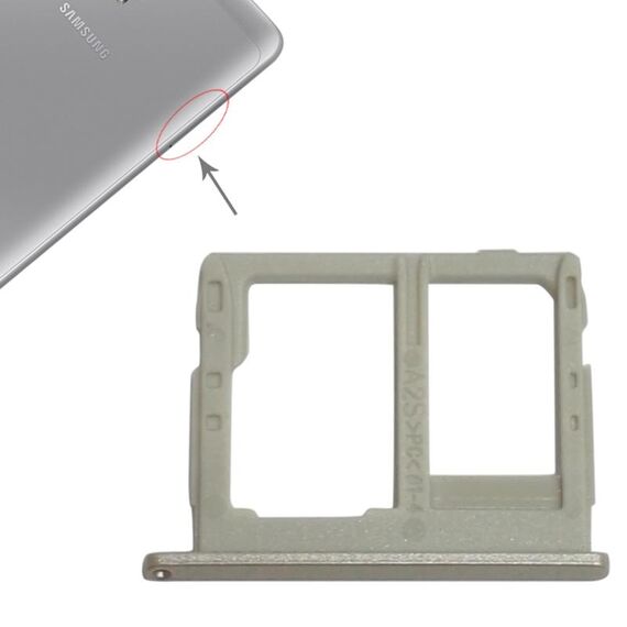 Vassoio scheda SIM per Galaxy Tab A 8.0 / T380 / T385 + vassoio scheda Micro SD (oro)