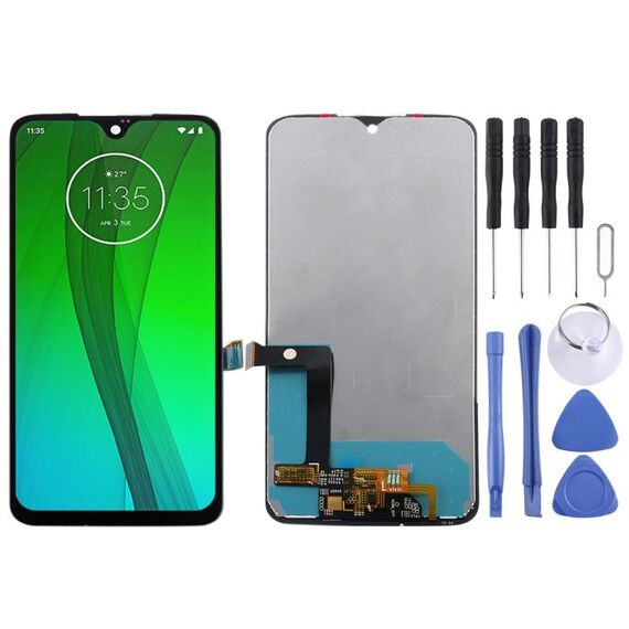Schermo LCD TFT per Motorola Moto G7 con assemblaggio completo di digitalizzatore (nero)