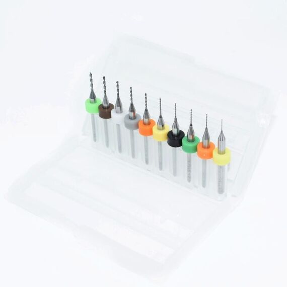 10 pezzi da 0,3 mm a 1,2 mm PCB mini punta da trapano in carburo di acciaio al tungsteno per circuito stampato punte da trapano cnc macchina