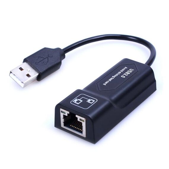 USB a RJ45 10/100 Mbps USB Ethernet Adapter Scheda di rete (nero)