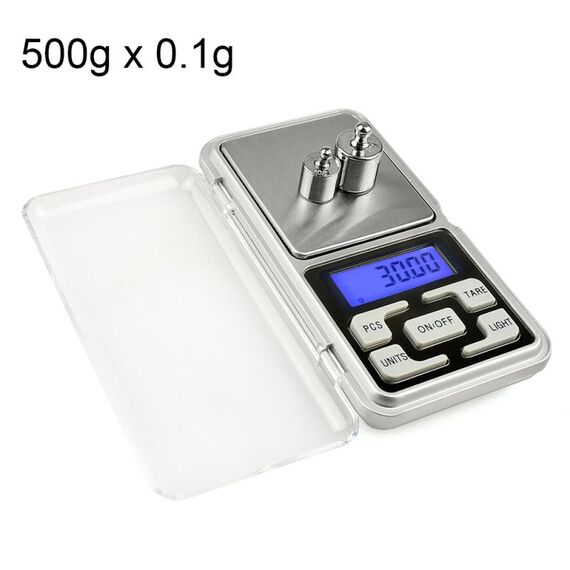 MH-100 500G x 0.1G alta accuratezza digitale elettronico portatile mini tascabile bilanciamento del telefono di pesatura del telefono di pesatura con schermo LCD da 1,6 pollici