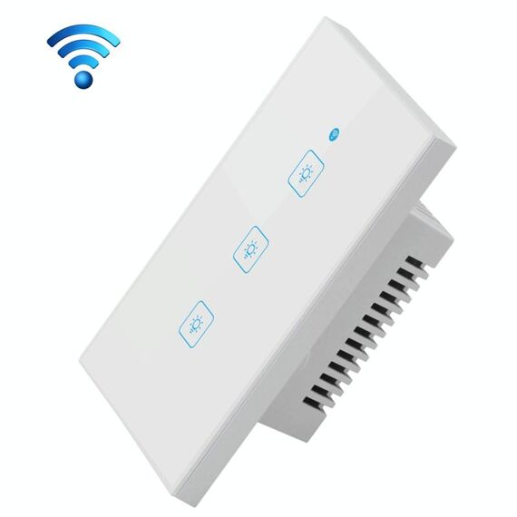 WS-US-03 EWeLink APP e Touch Control 2A 3 Gangs Interruttore a parete intelligente con pannello in vetro temperato, CA 90 V-250 V, spina USA