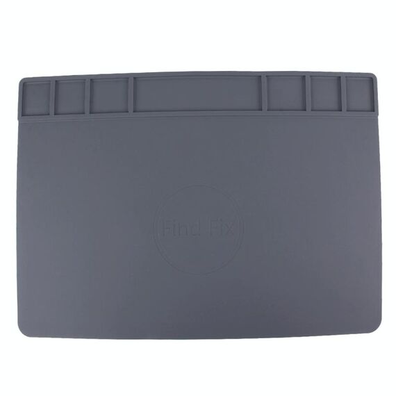 Piattaforma di manutenzione Tappetini isolanti in silicone resistenti al calore per riparazioni ad alta temperatura, dimensioni: 49,5 cm x 34,7 cm (grigio)