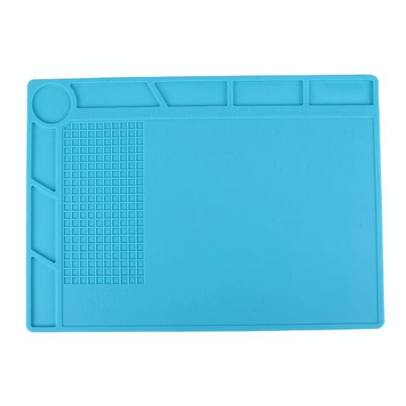 Piattaforma di manutenzione Tappetino isolante per riparazioni resistente al calore ad alta temperatura Tappetini in silicone con posizione delle viti, dimensioni: 35 cm x 25 cm (blu)