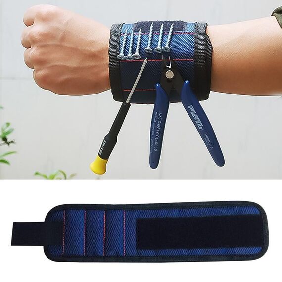 Strumento per tasche magnetiche per cinturini da polso in tessuto Oxford 1680D (blu)