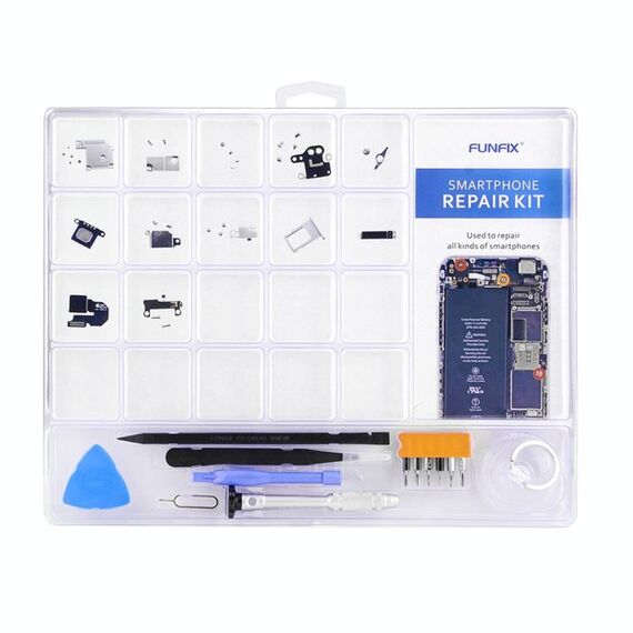 FUNFIX Kit di strumenti aperti di riparazione 14 in 1 con lame per iPhone 6 e 6s / iPhone 5 e 5S / Telefono cellulare