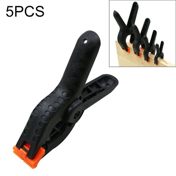 Morsetto a molla con supporto per clip in nylon, 5 pezzi per falegnameria per studio fotografico, lunghezza: 90 mm