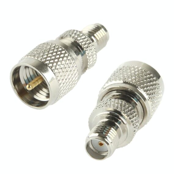 Adattatore coassiale SMA femmina a mini UHF maschio (argento)