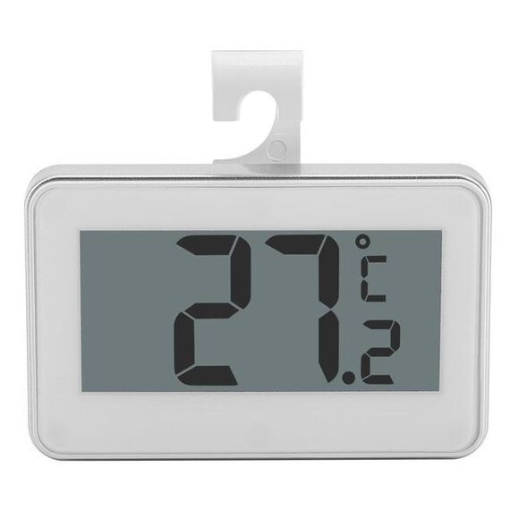 Grande termometro da frigorifero LCD con termometro digitale a magnete regolabile (bianco)