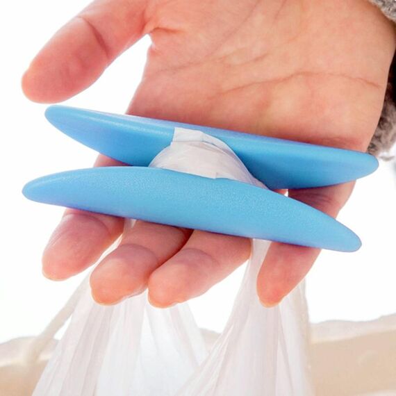 Utensile manuale per aiutanti per la spesa portatile Supporto per sacchetti di plastica a forma di I Supporto per alimenti per il trasporto Maniglia di sollevamento