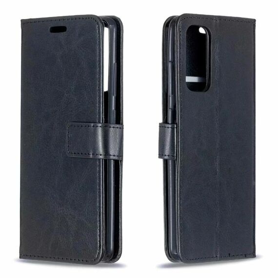 Per Samsung Galaxy S21 Ultra Crazy Horse Texture Custodia in pelle flip orizzontale con supporto e carta Slot e portafoglio e cornice fotografica (nero)