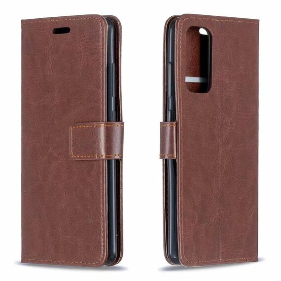 Per Samsung Galaxy S21 Ultra Crazy Horse Texture Horizontal flip custodia in pelle con supporto e carte Slot & Portafoglio e cornice fotografica (marrone)