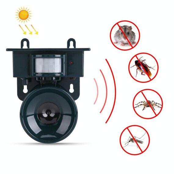 NY-2002 Solare Ultrasonic Mouse Repeller Animal Repeller Outdoor Impermeabile Uccellino (verde)