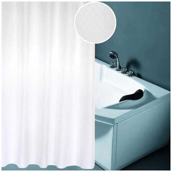 Ispessimento Tenda impermeabile e contro la muffa Tenda a nido d'ape con struttura in poliestere Tenda da doccia Tende da bagno, Dimensioni: 120 * 180 cm (Bianco)
