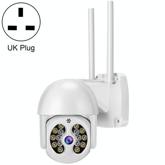 Tuya QX56 3,0 milioni di pixel IP66 Telecamera IP wireless impermeabile da 3,0 milioni di pixel, supporto Amazon Alexa & Google Home & Motion Detection & By-Way Audio & Full Colour Night Vision & TF Card, Plug USA