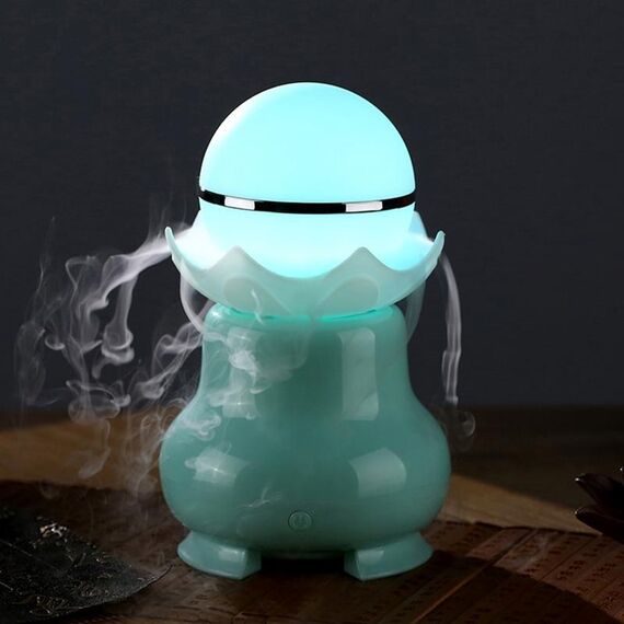 Umidificatore per aromaterapia ad ultrasuoni con perla luminescente notturna con ricarica USB da 4 W con luce colorata a LED per casa / ufficio, capacità del serbatoio dell'acqua: 95 ml, DC 5V