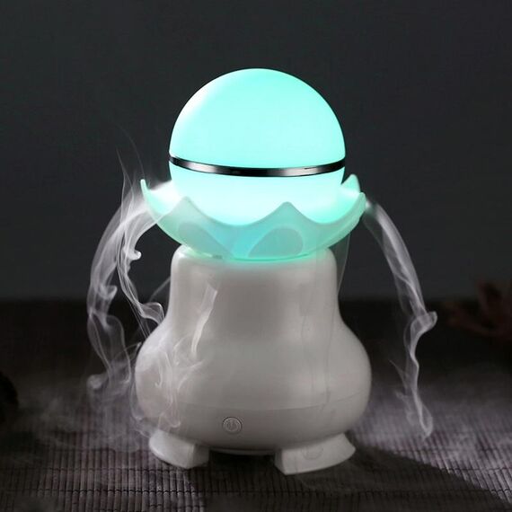 Umidificatore per aromaterapia ad ultrasuoni con perla luminescente notturna con ricarica USB da 4 W con luce colorata a LED per casa / ufficio, capacità del serbatoio dell'acqua: 95 ml, DC 5V