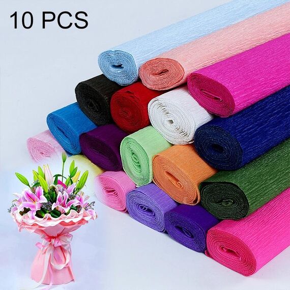 10 PCS Fiori Carta da imballaggio Carta fatta a mano fai da te, consegna a colori casuali