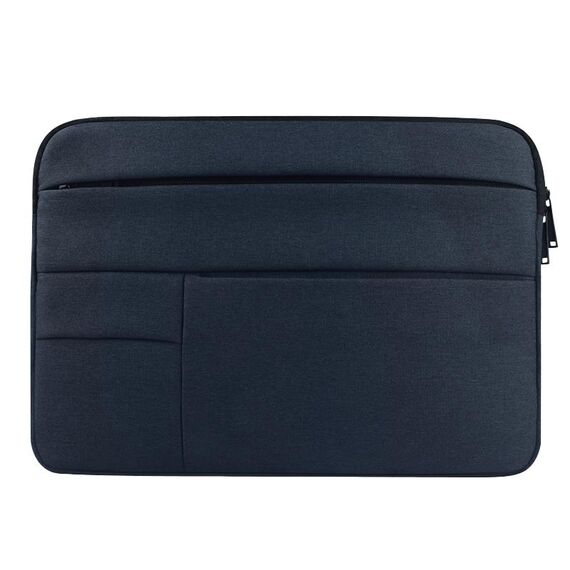 Universale multi tasche indossabili in tessuto Oxford morbido portatile piacevole borsa per laptop portatile, Per Macbook da 15,6 pollici e inferiori, Samsung, Lenovo, Sony, DELL Alienware, CHUWI, ASUS, HP (blu scuro)