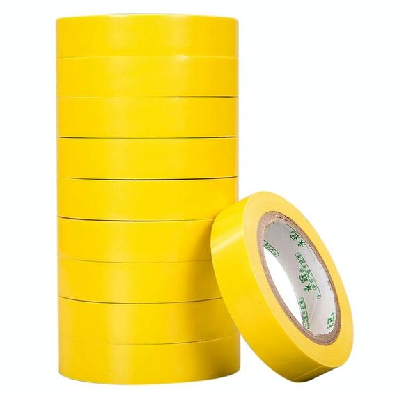 Nastro elettrico per elettricisti tara isolante in PVC impermeabile da 10 pezzi 16 mm (giallo)