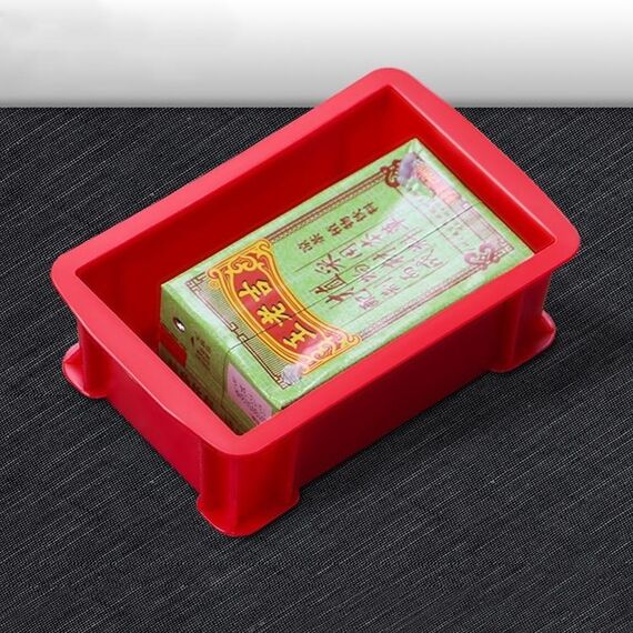 5 pezzi di spessore scatola di materiale multifunzione nuovissima scatola di plastica piatta scatola degli attrezzi, dimensioni: 15,6 x 10,1 x 5,3 cm (rosso)