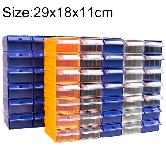Parti in plastica combinate addensate Tipo di cassetto dell'armadio Scatola dei componenti Scatola del materiale dei blocchi Scatola dell'hardware, consegna a colori casuali, dimensioni: 29 cm x 18 cm x 11 cm