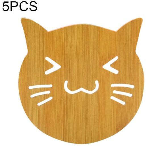 5 PCS Simpatico tavolo da cucina in cartone animato protegge il tappetino isolante termico in legno, consegna in stile casuale