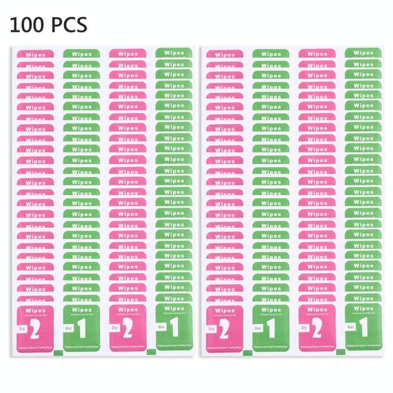 100 PCS Salviettine umidificate Proteggi schermo Accessori Alcol per pad Panno per la pulizia dello schermo dell'orologio del telefono cellulare
