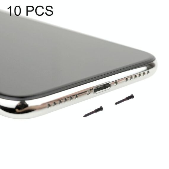10 viti per porta di ricarica PC per iPhone X (nero)
