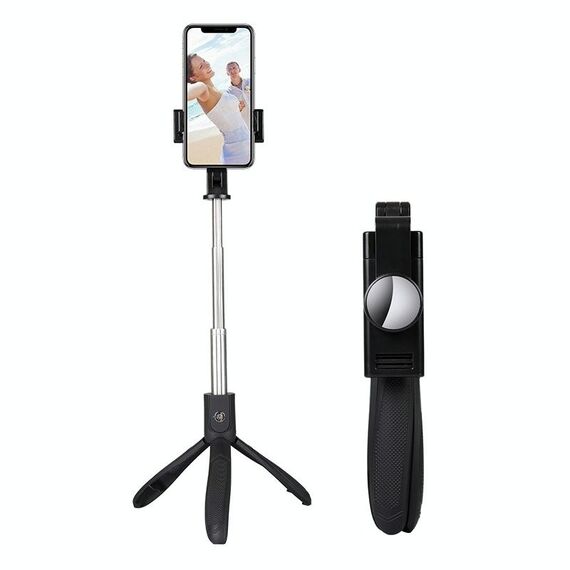 Mai Appearance K06 Multi-funzione Live Broadcast Mobile Bluetooth Autoscatto Pole Treppiede (Nero)