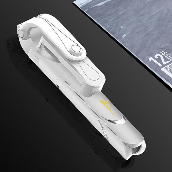 XT-09 Multi-funzione Live Broadcast Mobile Bluetooth Self-timer Pole Treppiede (bianco)