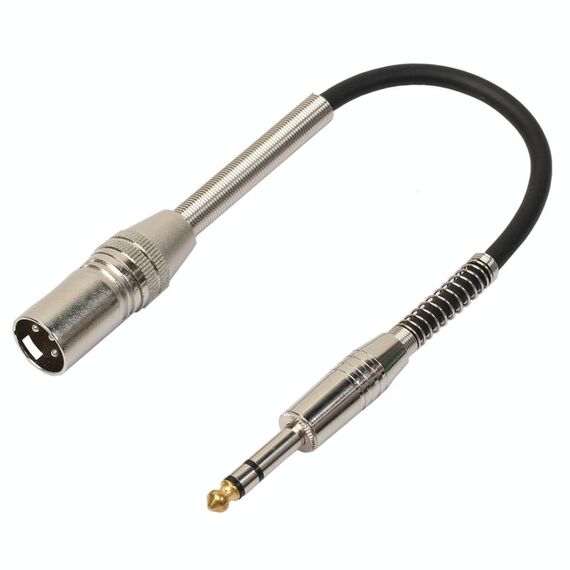 Cavo audio per microfono stereo da 30 cm XLR a 3 pin maschio a 6,35 mm (1/4 di pollice)