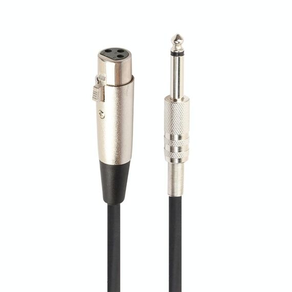 Cavo microfono da 7,6 m XLR a 3 pin femmina a 1/4 di pollice (6,35 mm) per microfono con schermatura mono