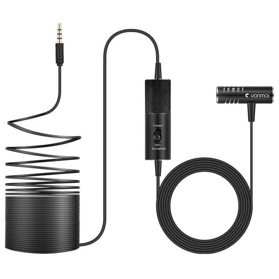 Yanmai R933S Microfono professionale a condensatore per trasmissioni omnidirezionale a clip da 3,5 mm con spina lavalier, Per trasmissioni in diretta, spettacoli, KTV, ecc