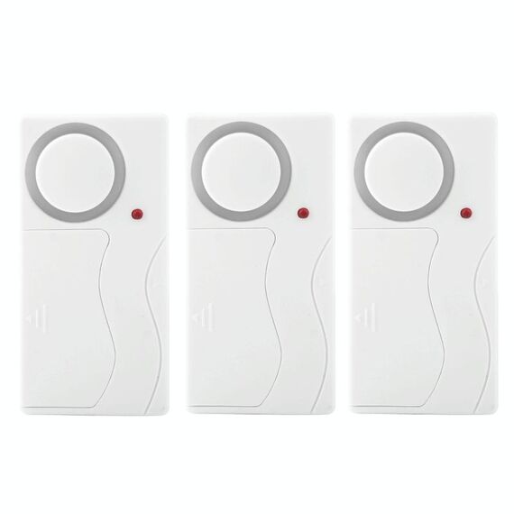 Sicurezza domestica Telecomando senza fili Porta finestra Sirena Sensore magnetico Avviso di allarme, 1 telecomando + 3 sensori magnetici