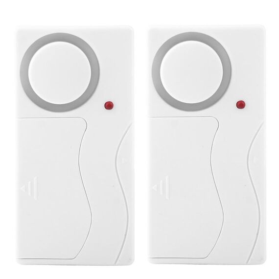 Sicurezza domestica Telecomando senza fili Porta finestra Sirena Sensore magnetico Avviso di allarme, 1 telecomando + 2 sensori magnetici