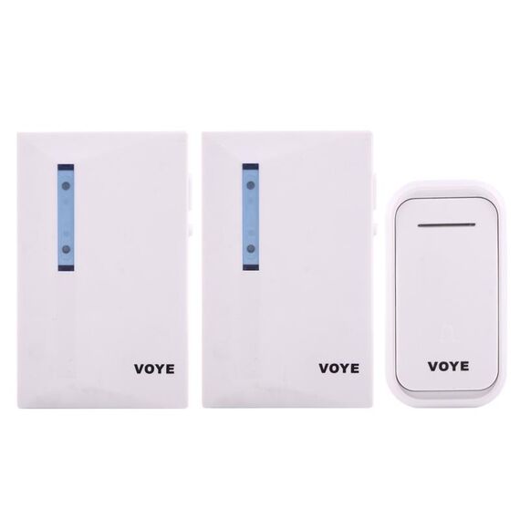 VOYE V015F2 Campanello Wireless Smart Music Home con doppio ricevitore, distanza telecomando: 120 m (aria aperta)