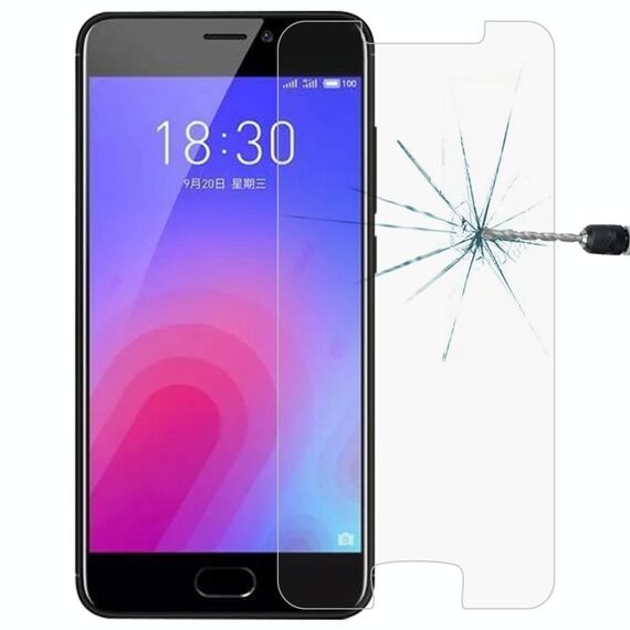 Pellicola in vetro temperato da 0,26 mm 9H 2.5D per Meizu M6