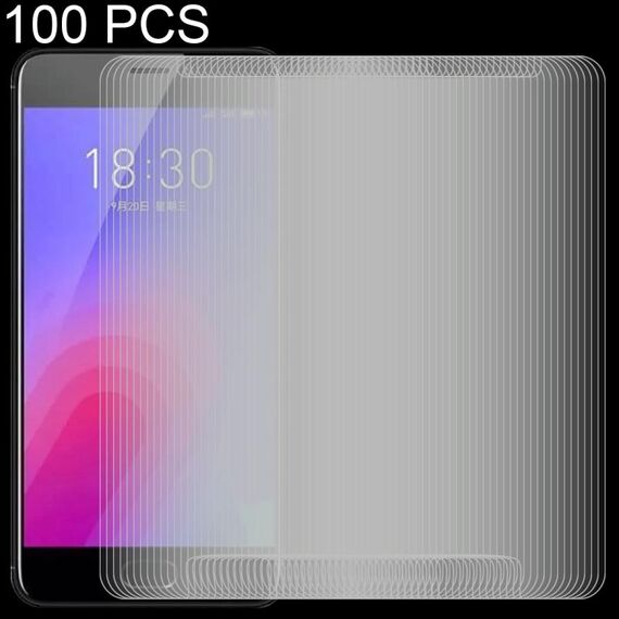 100 PCS 0.26mm 9H 2.5D Pellicola in vetro temperato per Meizu M6
