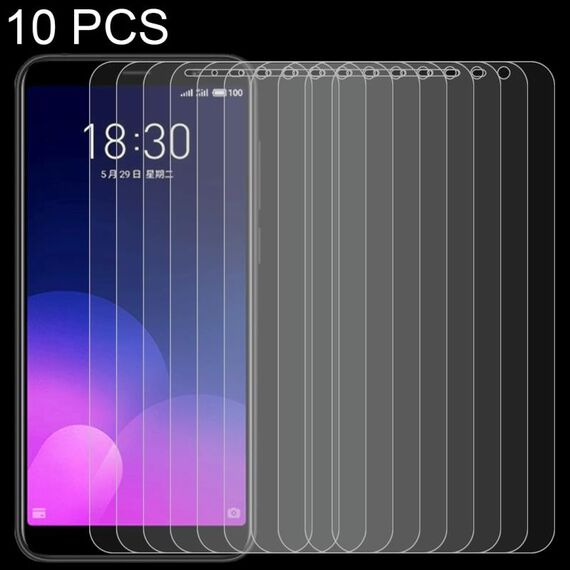 10 PCS 0.26 9H superficie dello schermo di durezza 2.5D completa Vetro temprato Film per Meizu M6T