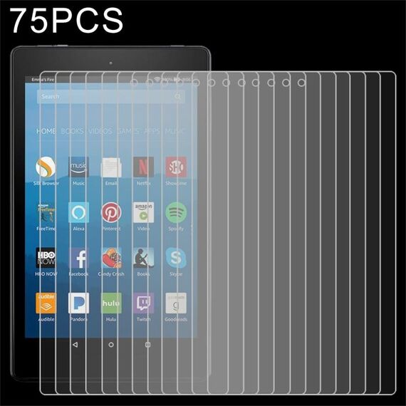 75 PCS 0.3mm 9H Pellicola in vetro temperato a schermo intero per Amazon Kindle Fire HD 8 2016