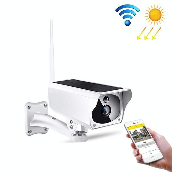 YS-Y4 1080P HD Telecamera con batteria solare WiFi, supporto per rilevamento del movimento e visione notturna a infrarossi e scheda SD (massimo 32 GB)