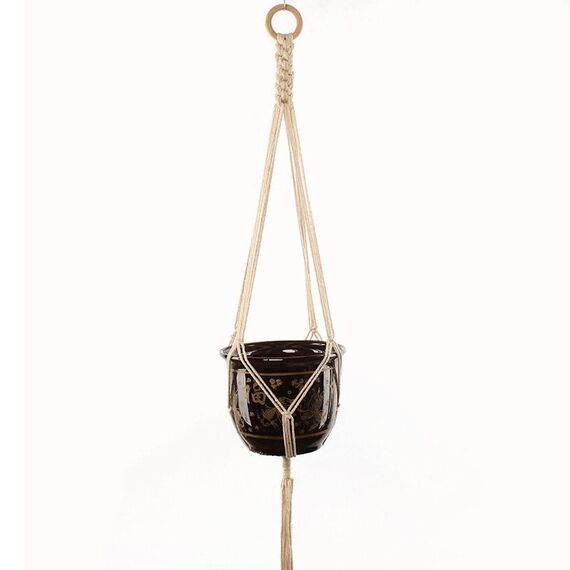 P009 Tipo Macrame Vasi da fiori appesi Decorazione per interni Supporto per piante da esterno per fioriera intrecciata per esterni