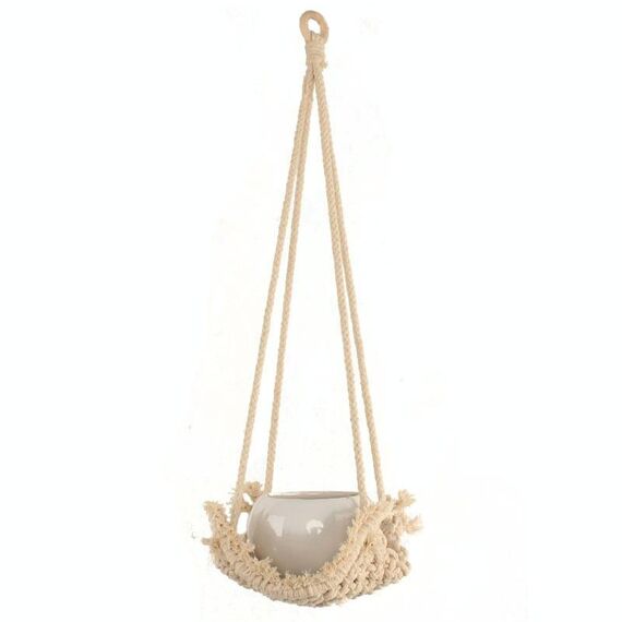 W Type Macrame Hanging Vasi da fiori Decorazione Indoor Outdoor Corda intrecciata Hanging Planter Plant Holder