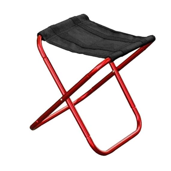 Sgabello pieghevole portatile da esterno, dimensioni: 25 * 22 * ​​26 cm (rosso)