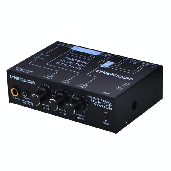 B877 Mixer per ascolto con cuffia per ascolto personale a 3 canali (nero)
