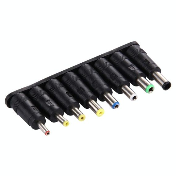 5.5x2.1mm femmina a più interfacce maschili Set di adattatori di alimentazione 8 in 1 per notebook laptop HP / Sony / Acer / ASUS / DELL