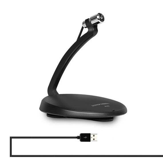 Yanmai SF-911B Microfono professionale per registrazione audio a condensatore USB 2.0 con supporto base, lunghezza cavo: 1,5 m, Compatibile con PC e Mac per Live Broadcast Show, KTV, ecc. (Nero)