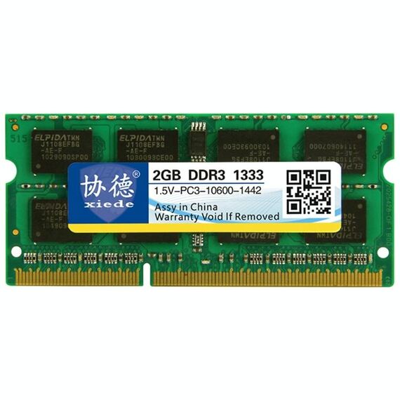 XIEDE X042 DDR3 1333 MHz 2 GB 1,5 V Modulo RAM di memoria di compatibilità generale completa per laptop